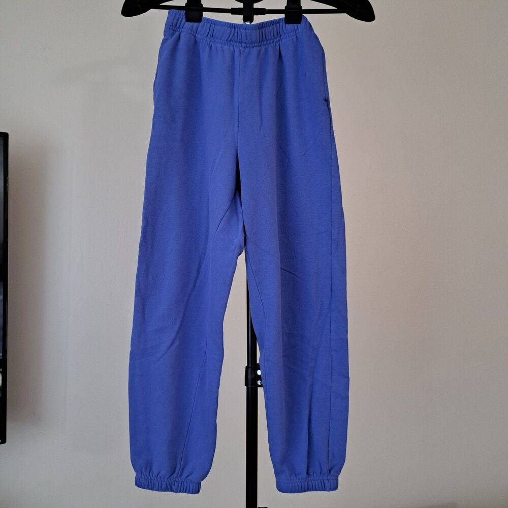 Pacsun Pants Womens XS Blue Sweat Jogger Fleece Logo Cotton Blend